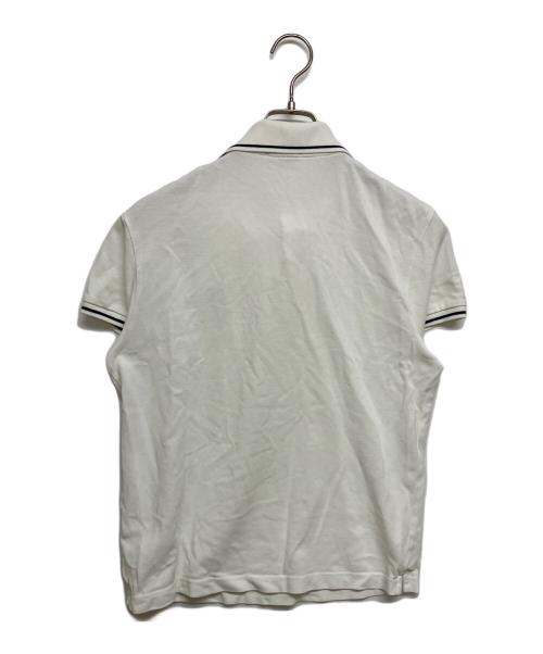 MONCLER（モンクレール）MONCLER (モンクレール) ポロシャツ ホワイト サイズ:SIZE Mの古着・服飾アイテム
