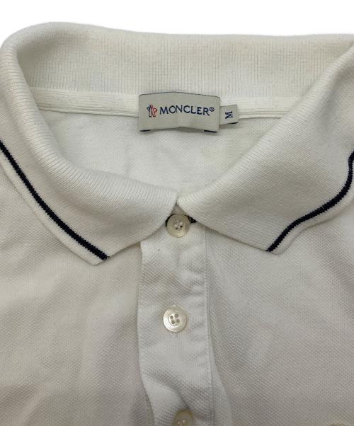 MONCLER（モンクレール）MONCLER (モンクレール) ポロシャツ ホワイト サイズ:SIZE Mの古着・服飾アイテム