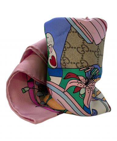 Y*3様 ×GUCCI 新品未使用タグ付き　スカーフ 中古・古着通販】GUCCI (グッチ) プリント シルクツイル スカーフ