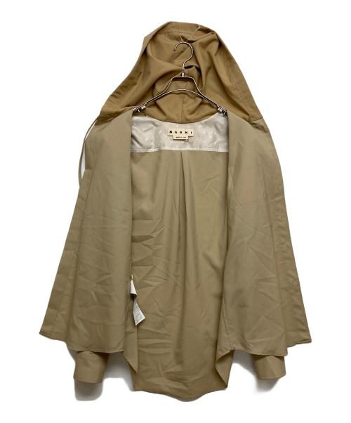 MARNI（マルニ）MARNI (マルニ) ウールトロピカルフードシャツ ベージュ サイズ:SIZE44の古着・服飾アイテム