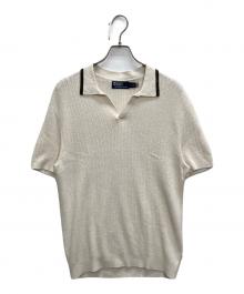 POLO RALPH LAUREN（ポロ・ラルフローレン）の古着「スキッパーニットポロシャツ」｜アイボリー