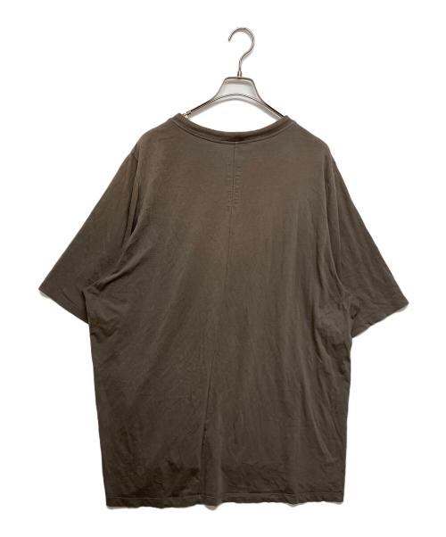 RICK OWENS（リックオウエンス）RICK OWENS (リックオウエンス) センタードッキングコットンクルーネックビックシルエットTシャツ グレー サイズ:SIZE XXLの古着・服飾アイテム