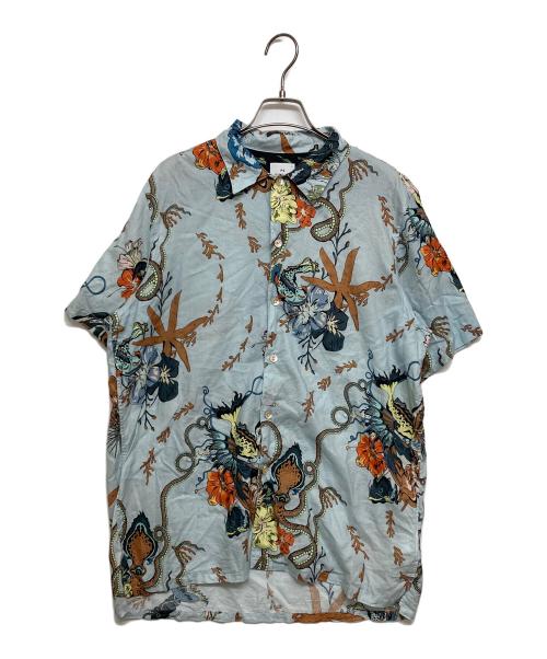 PS Paul Smith（ＰＳポールスミス）PS Paul Smith (ＰＳポールスミス) Kraken アロハシャツ ブルー サイズ:SIZE Lの古着・服飾アイテム
