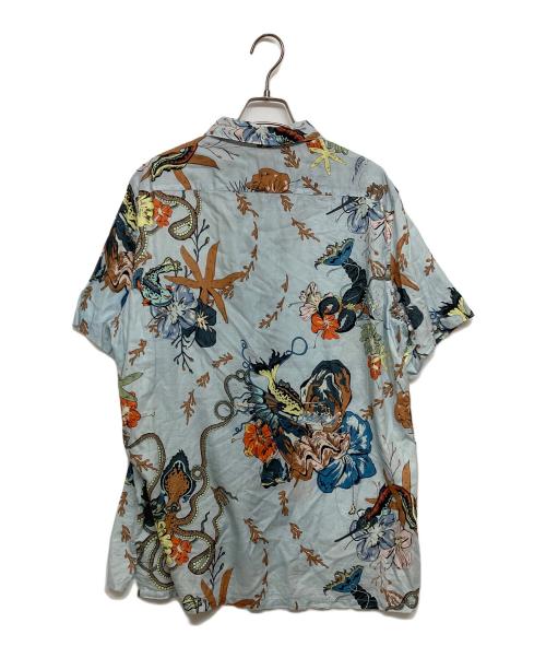 PS Paul Smith（ＰＳポールスミス）PS Paul Smith (ＰＳポールスミス) Kraken アロハシャツ ブルー サイズ:SIZE Lの古着・服飾アイテム