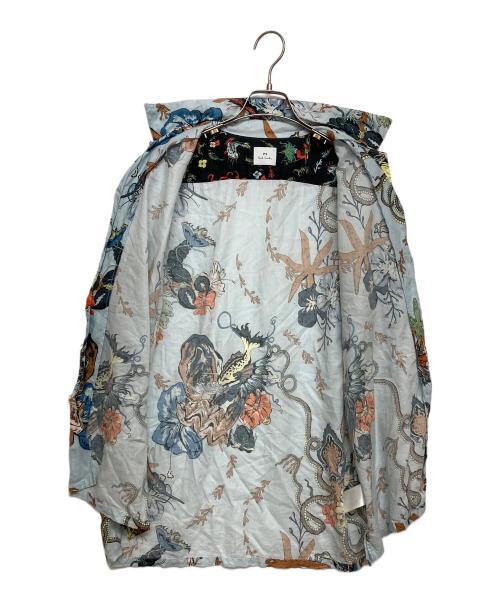 PS Paul Smith（ＰＳポールスミス）PS Paul Smith (ＰＳポールスミス) Kraken アロハシャツ ブルー サイズ:SIZE Lの古着・服飾アイテム