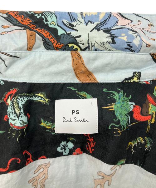 PS Paul Smith（ＰＳポールスミス）PS Paul Smith (ＰＳポールスミス) Kraken アロハシャツ ブルー サイズ:SIZE Lの古着・服飾アイテム