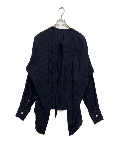 Hed Mayner（ヘド メイナー）Hed Mayner (ヘド メイナー) OPEN BACK SHIRT ネイビー サイズ:SIZE Sの古着・服飾アイテム