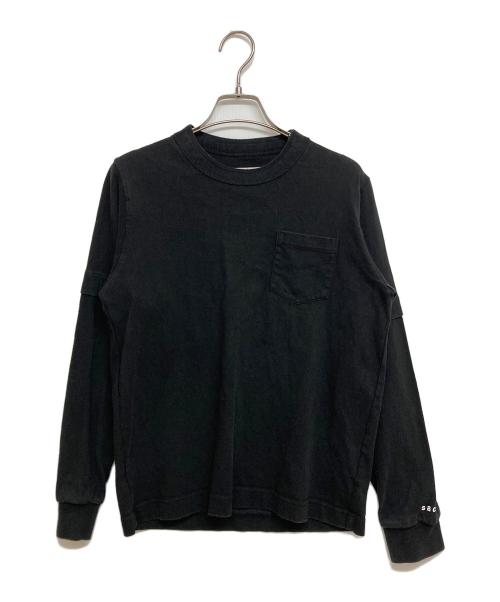 sacai（サカイ）sacai (サカイ) 長袖カットソー　23-0648S ブラック サイズ:SIZE0の古着・服飾アイテム