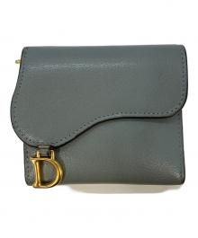 Christian Dior（クリスチャン ディオール）の古着「Saddle Lotus ウォレット」｜ブルー