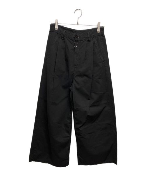 MM6 Maison Margiela（エムエムシックスメゾンマルジェラ）MM6 Maison Margiela (エムエムシックスメゾンマルジェラ) コットンワイドパンツ ブラック サイズ:SIZE42 未使用品の古着・服飾アイテム