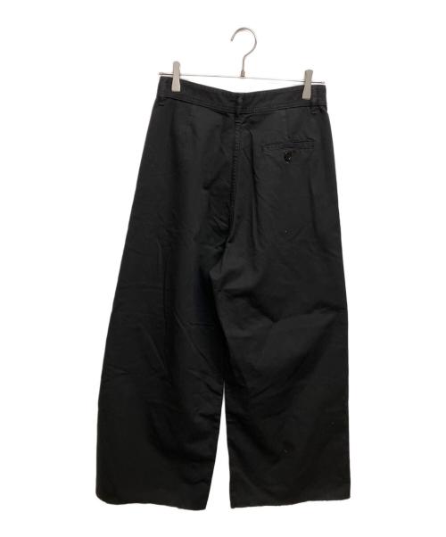 MM6 Maison Margiela（エムエムシックスメゾンマルジェラ）MM6 Maison Margiela (エムエムシックスメゾンマルジェラ) コットンワイドパンツ ブラック サイズ:SIZE42 未使用品の古着・服飾アイテム