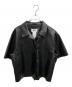 MM6 Maison Margiela（エムエムシックスメゾンマルジェラ）の古着「ヴィーガンレザーボクシーシャツ/Faux Leather Boxy Shirt」｜ブラック