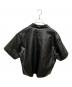 MM6 Maison Margiela (エムエムシックスメゾンマルジェラ) ヴィーガンレザーボクシーシャツ/Faux Leather Boxy Shirt ブラック サイズ:SIZE44：22000円