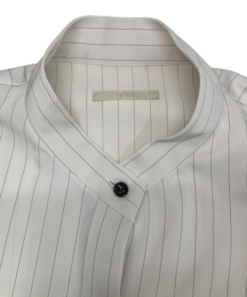 Plage（プラージュ）Plage (プラージュ) Pin stripeバンドカラーシャツ ホワイト サイズ:表記なしの古着・服飾アイテム