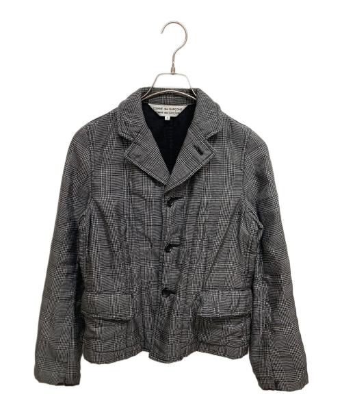 COMME des GARCONS COMME des GARCONS（コムデギャルソン コムデギャルソン）COMME des GARCONS COMME des GARCONS (コムデギャルソン コムデギャルソン) グレンチェックシルクナイロン縮絨ジャケット グレー サイズ:SIZE Sの古着・服飾アイテム