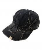 SUPPLIERサプライヤー）の古着「EYES DISTRESSED CAP(アイズ ディストレスド キャップ)」｜ブラック