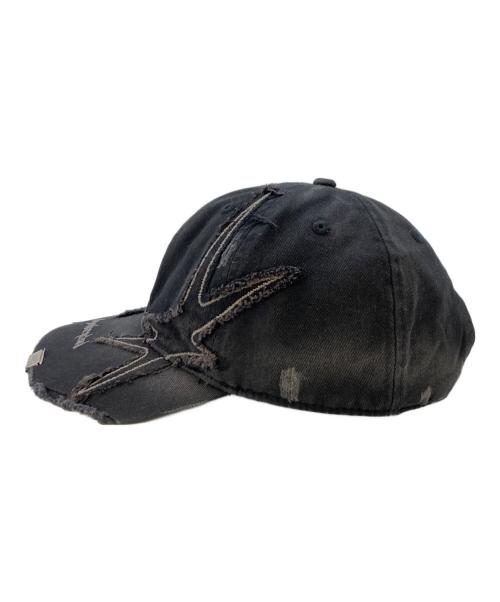 SUPPLIER（サプライヤー）SUPPLIER (サプライヤー) EYES DISTRESSED CAP(アイズ ディストレスド キャップ) ブラック サイズ:実寸サイズを参照くださいの古着・服飾アイテム