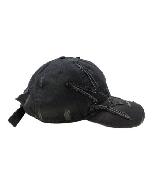 SUPPLIER（サプライヤー）SUPPLIER (サプライヤー) EYES DISTRESSED CAP(アイズ ディストレスド キャップ) ブラック サイズ:実寸サイズを参照くださいの古着・服飾アイテム