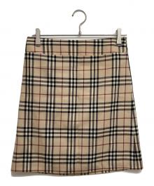 BURBERRY BLUE LABEL（バーバリー ブルー レーベル）の古着「ノバチェックスカート」｜ブラウン