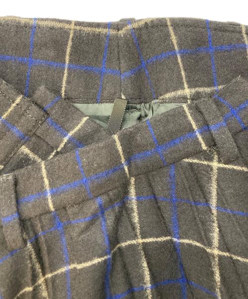 sacai（サカイ）sacai (サカイ) アシンメトリーチェックプリーツスカート ブラウン サイズ:SIZE1の古着・服飾アイテム