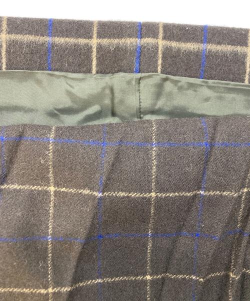 sacai（サカイ）sacai (サカイ) アシンメトリーチェックプリーツスカート ブラウン サイズ:SIZE1の古着・服飾アイテム