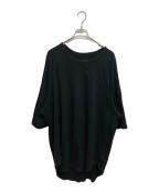 s'yteサイト）の古着「COTTON GAUZE BACK CENTER STITCH OVERSIZED RAGLAN SLEEVE T-SHIRT」｜ブラック