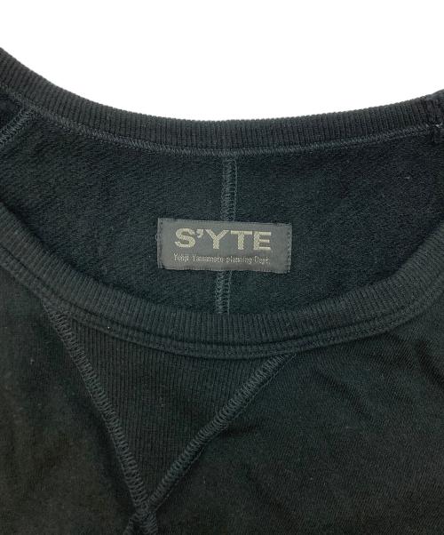 s'yte（サイト）s'yte (サイト) COTTON GAUZE BACK CENTER STITCH OVERSIZED RAGLAN SLEEVE T-SHIRT ブラック サイズ:SIZE3の古着・服飾アイテム