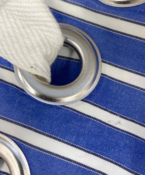 sacai（サカイ）sacai (サカイ) 半袖ブラウス ブルー×ホワイト サイズ:SIZE2の古着・服飾アイテム
