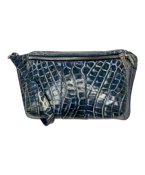 KWANPEN（クワンペン）KWANPEN (クワンペン) CROCODILE FANNY PACK ブルーパール サイズ:実寸サイズをご参照ください。の古着・服飾アイテム