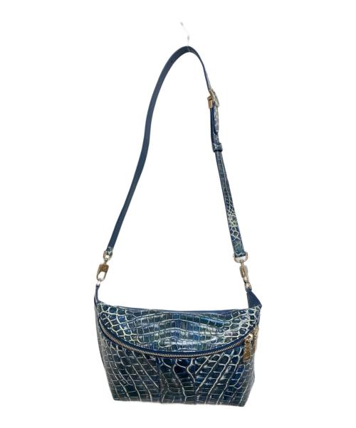 KWANPEN（クワンペン）KWANPEN (クワンペン) CROCODILE FANNY PACK ブルーパール サイズ:実寸サイズをご参照ください。の古着・服飾アイテム