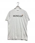 MONCLERモンクレール）の古着「フロントロゴパッチ クルーネック半袖Tシャツ」｜ホワイト