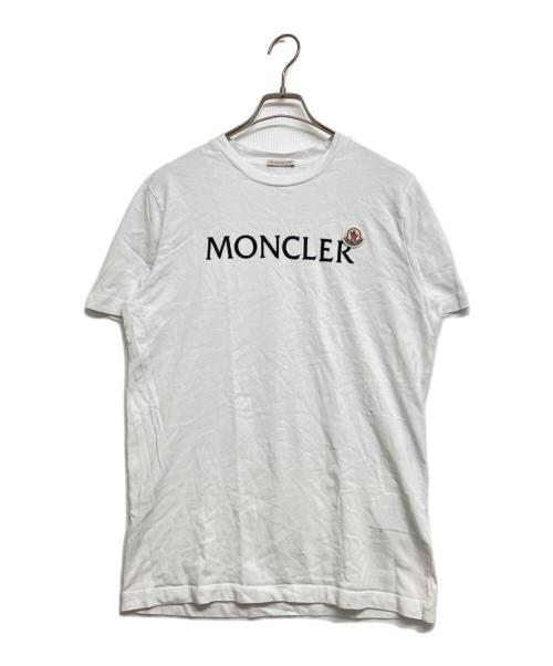 MONCLER（モンクレール）MONCLER (モンクレール) フロントロゴパッチ クルーネック半袖Tシャツ ホワイト サイズ:SIZE Mの古着・服飾アイテム