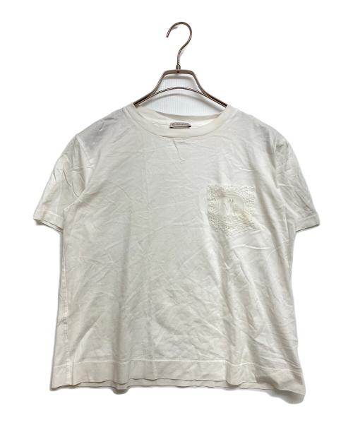 MONCLER（モンクレール）MONCLER (モンクレール) T-SHIRT GIROCOLLO ホワイト サイズ:SIZE Mの古着・服飾アイテム