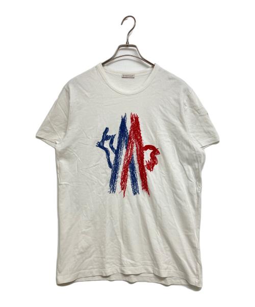 MONCLER（モンクレール）MONCLER (モンクレール) MAGLIA T-SHIRT ホワイト サイズ:SIZE Lの古着・服飾アイテム