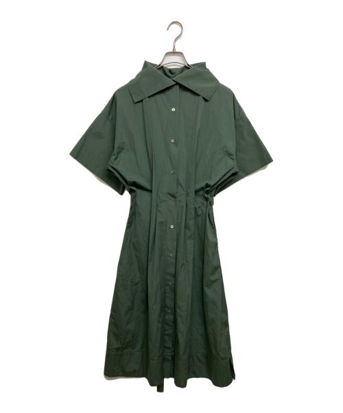 DRIES VAN NOTEN（ドリスヴァンノッテン）DRIES VAN NOTEN (ドリスヴァンノッテン) シャツワンピース グリーン サイズ:SIZE 36の古着・服飾アイテム