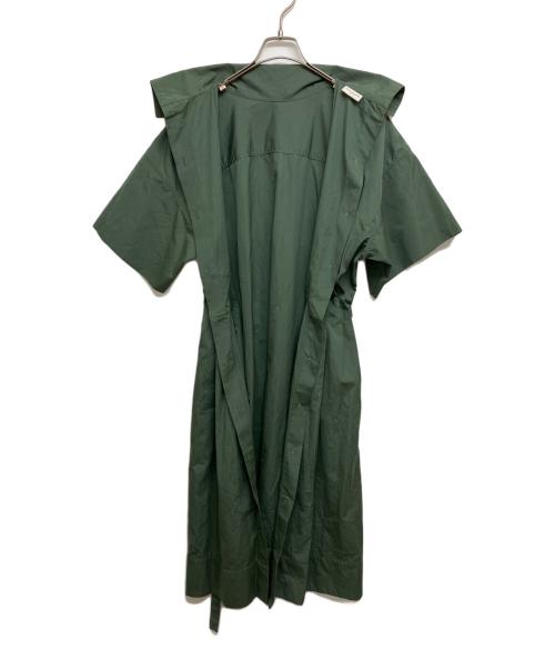 DRIES VAN NOTEN（ドリスヴァンノッテン）DRIES VAN NOTEN (ドリスヴァンノッテン) シャツワンピース グリーン サイズ:SIZE 36の古着・服飾アイテム