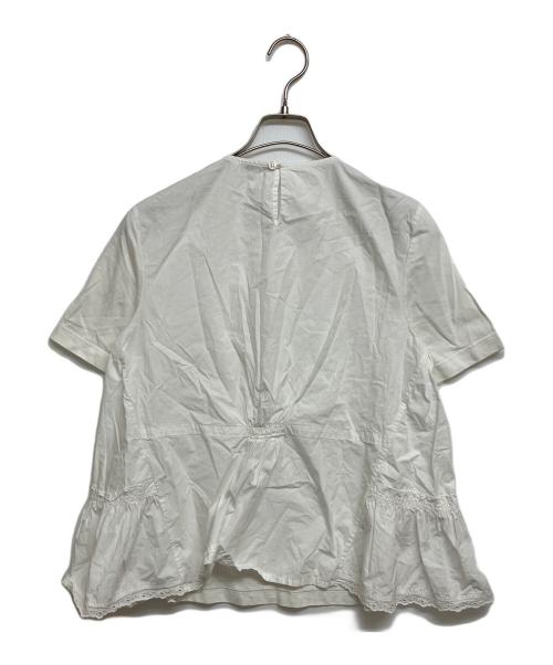 MONCLER（モンクレール）MONCLER (モンクレール) 切替ブラウス ホワイト サイズ:SIZE Mの古着・服飾アイテム