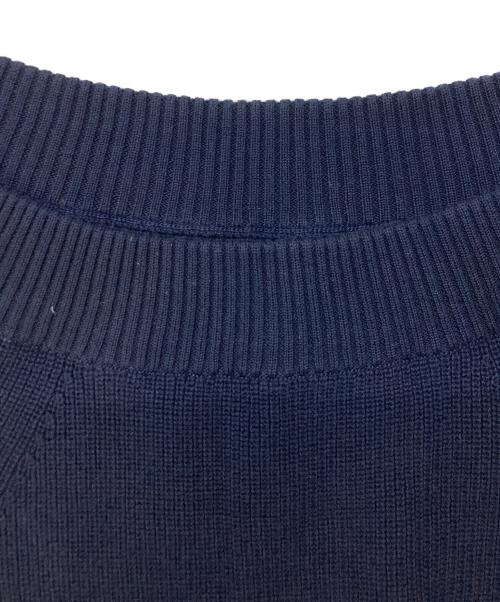 sacai（サカイ）sacai (サカイ) 袖リボンシアープリーツレイヤードスリーブニット ネイビー サイズ:SIZE1の古着・服飾アイテム