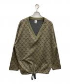 South2 West8サウスツー ウエストエイト）の古着「String V Neck Shirt」｜カーキ