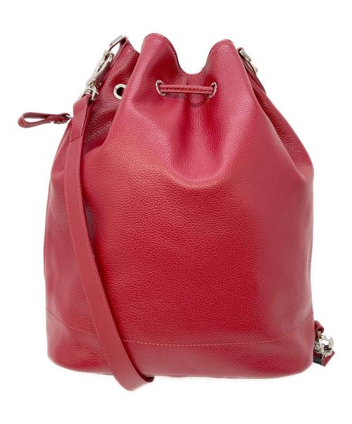 LONGCHAMP（ロンシャン）LONGCHAMP (ロンシャン) フローネバケットバッグ レッド サイズ:実寸サイズをご参照ください。の古着・服飾アイテム