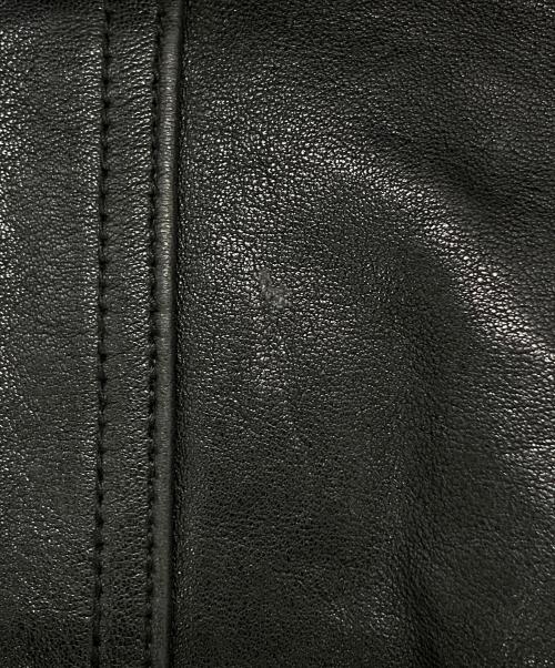 JOURNAL STANDARD TRISECT（ジャーナルスタンダード トライセクト）JOURNAL STANDARD TRISECT (ジャーナルスタンダード トライセクト) シープ レザー フルベジ ジップ フーディ ブラック サイズ:SIZE Lの古着・服飾アイテム