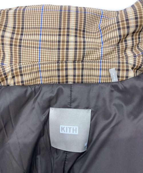 KITH（キス）KITH (キス) 中綿チェックコーチジャケット ベージュ サイズ:SIZE Mの古着・服飾アイテム