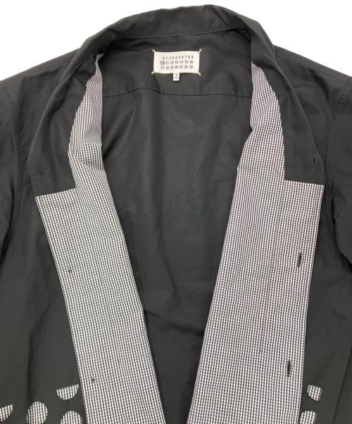 Maison Margiela（メゾンマルジェラ）Maison Margiela (メゾンマルジェラ) POLKA DOT DETAIL SHORT SLEEVE SHIRT/ポルカドットディティールショートスリーブシャツ ブラック サイズ:SIZE 40の古着・服飾アイテム