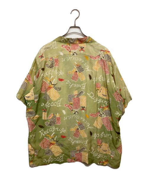 BOWWOW（バウワウ）BOWWOW (バウワウ) RECOGNIZE HAWAIIAN BREAKS HAWAIIAN SHIRTS SUNBURN グリーン サイズ:SIZE XLの古着・服飾アイテム