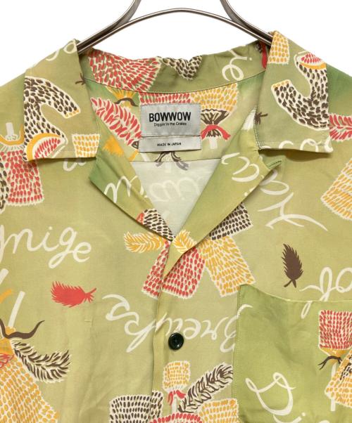 BOWWOW（バウワウ）BOWWOW (バウワウ) RECOGNIZE HAWAIIAN BREAKS HAWAIIAN SHIRTS SUNBURN グリーン サイズ:SIZE XLの古着・服飾アイテム