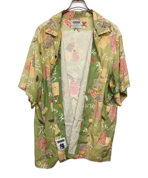 BOWWOW（バウワウ）BOWWOW (バウワウ) RECOGNIZE HAWAIIAN BREAKS HAWAIIAN SHIRTS SUNBURN グリーン サイズ:SIZE XLの古着・服飾アイテム