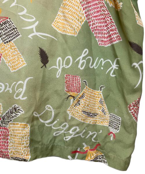 BOWWOW（バウワウ）BOWWOW (バウワウ) RECOGNIZE HAWAIIAN BREAKS HAWAIIAN SHIRTS SUNBURN グリーン サイズ:SIZE XLの古着・服飾アイテム
