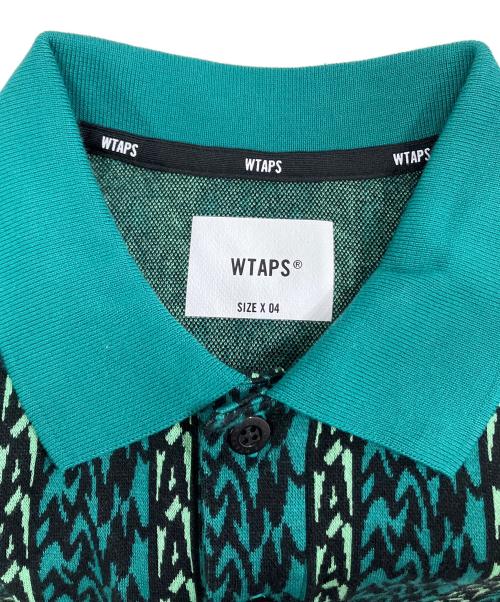 WTAPS（ダブルタップス）WTAPS (ダブルタップス) DUP 01 / SS / COTTON/ジャガードニットポロシャツ グリーン サイズ:SIZE04の古着・服飾アイテム