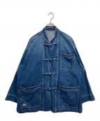 FreshServiceフレッシュサービス）の古着「CORPORATE DENIM KUNG-FU COVERALL/コーポレートデニムカンフーカバーオール」｜インディゴ
