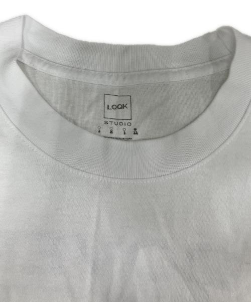 LQQK STUDIO（ルックスタジオ）LQQK STUDIO (ルックスタジオ) DOVER STREET MARKET (ドーバー ストリート マーケット) DSMG EXCLUSIVE “BRICK LOGO” TEE ホワイト サイズ:SIZE XLの古着・服飾アイテム